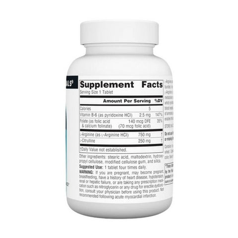 Source Naturals, L-Arginine L-Citrulline Complex, 60 Tabs