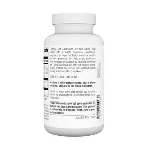 Source Naturals, L-Arginine L-Citrulline Complex, 120 Tabs