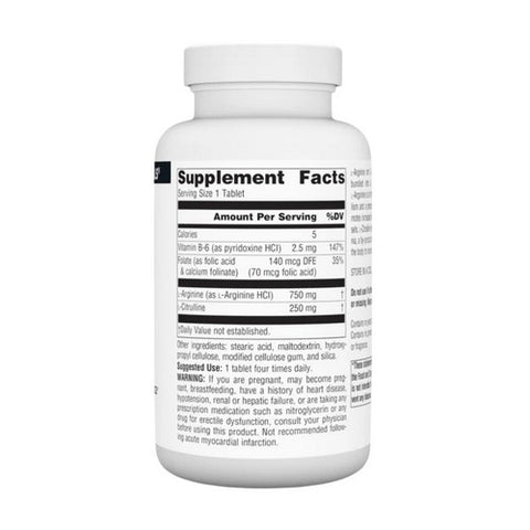 Source Naturals, L-Arginine L-Citrulline Complex, 120 Tabs