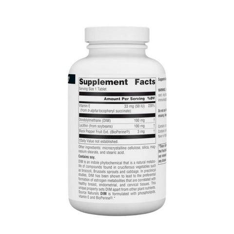Source Naturals, Dim, 100 MG, 180 Tabs