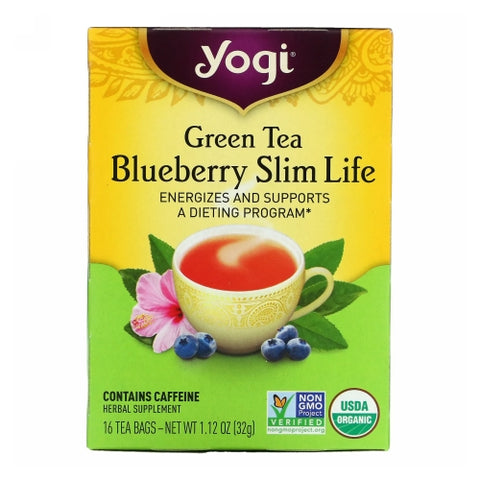 Yogi, Green Tea Blueberry Slim Life, 16 Bags