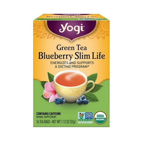 Yogi, Green Tea Blueberry Slim Life, 16 Bags