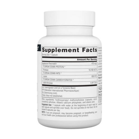Source Naturals, Vegetarian Pancreatin, 475 mg, 60 Caps