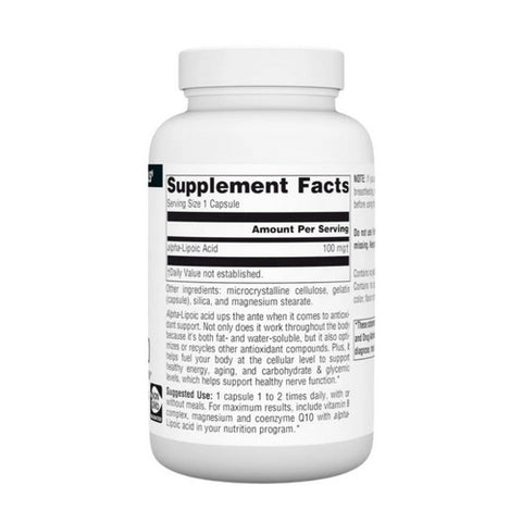 Source Naturals, Alpha Lipoic Acid, 100 mg, 120 Capsules