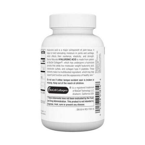 Source Naturals, Hyaluronic Acid, 100 mg, 60 Tabs