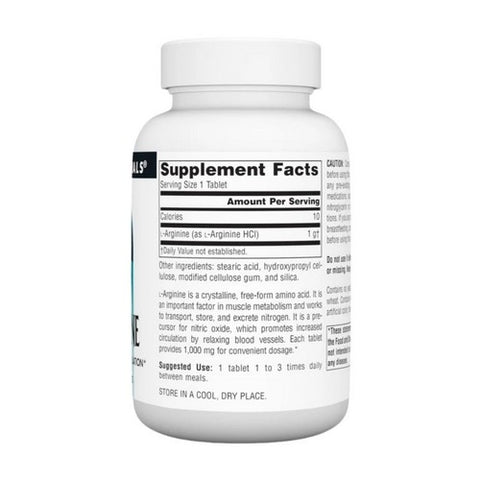 Source Naturals, L-arginine, 1000 mg, 50 Tabs