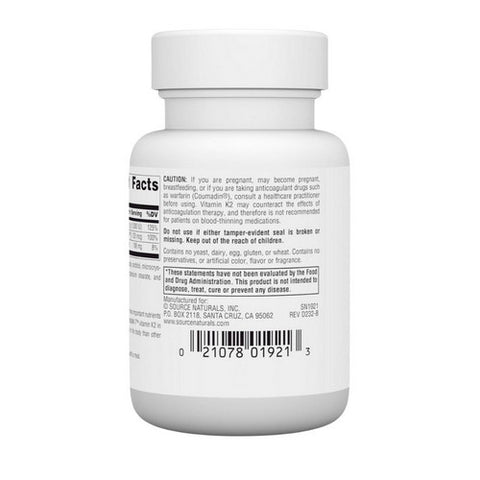 Source Naturals, Vitamin K2, 30 Tabs