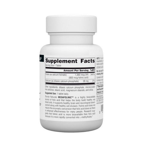 Source Naturals, Mega-folinic, 60 Tabs