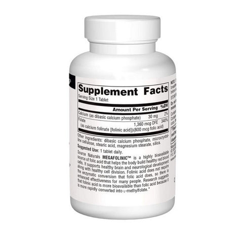 Source Naturals, Mega-folinic, 60 Tabs