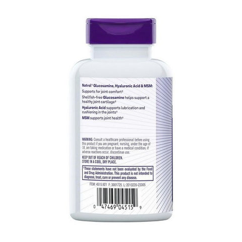 Natrol, Hyaluronic Acid, Vegetarian W/msm & Glucosamine 90 Caps