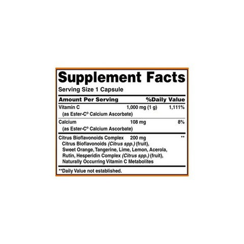 American Health, Ester-c With Citrus Bioflavonoids, 1000 mg, 90 Caps