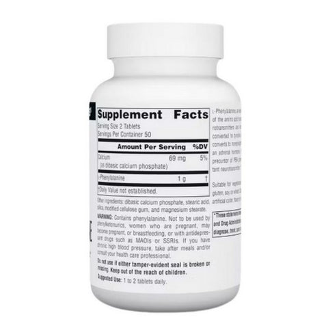 Source Naturals, L-Phenylalanine, 500 mg, 100 Tabs