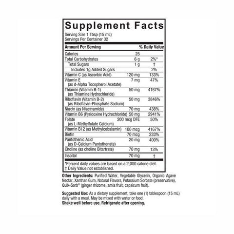 Nature's Answer, Liquid Vitamin-B Complex, Natural Tangerine Flavor, 16 Oz