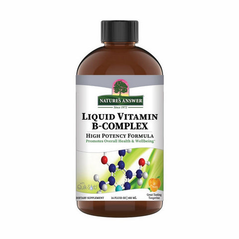 Nature's Answer, Liquid Vitamin-B Complex, Natural Tangerine Flavor, 16 Oz