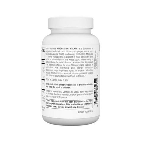Source Naturals, Magnesium Malate, 90 Tabs
