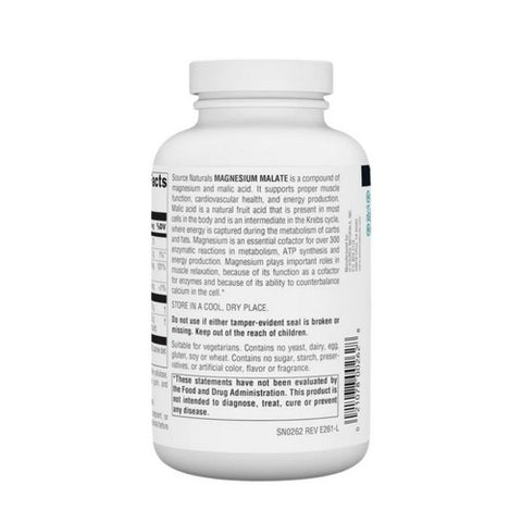 Source Naturals, Magnesium Malate, 1250 mg, 180 Tabs