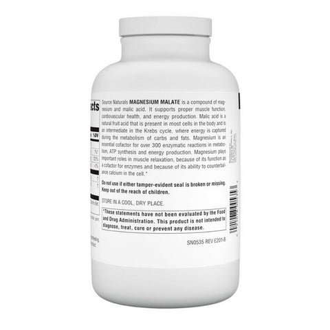Source Naturals, Magnesium Malate, 360 Tabs