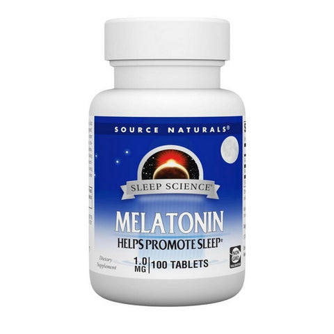 Source Naturals, Melatonin, 1 mg, 100 Tabs
