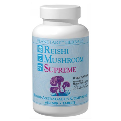 Planetary Herbals, Reishi Mushroom Supreme, 650 MG, 200 Tabs