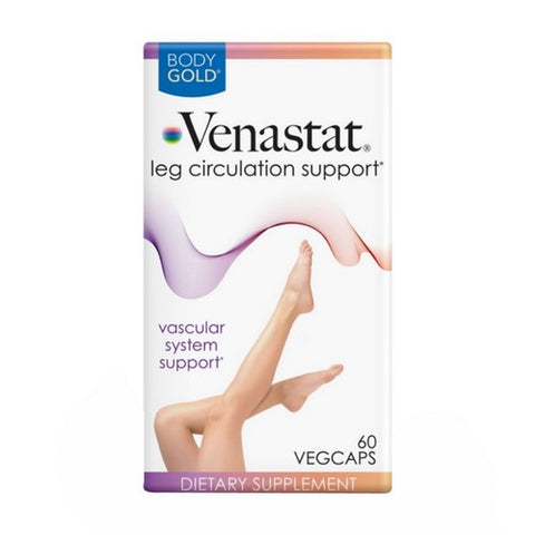 Body Gold, Venastat Capsules For Natural Leg Vein Health, 60 caps
