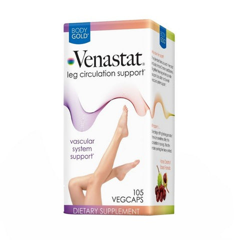 Body Gold, Venastat Capsules For Natural Leg Vein Health, 105 Caps