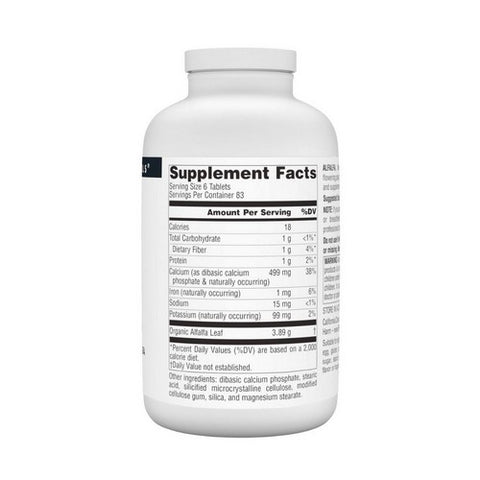 Source Naturals, Alfalfa, 648 Mg, 500 Tabs