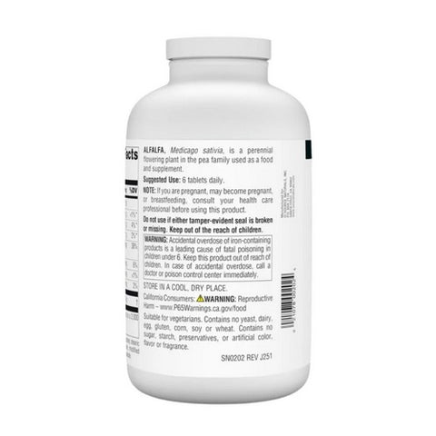 Source Naturals, Alfalfa, 648 Mg, 500 Tabs