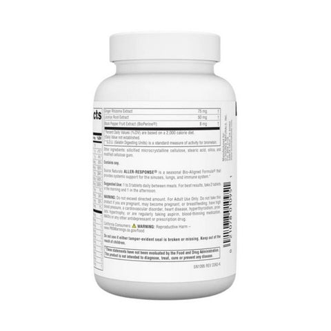 Source Naturals, Aller-Response, 90 Tabs