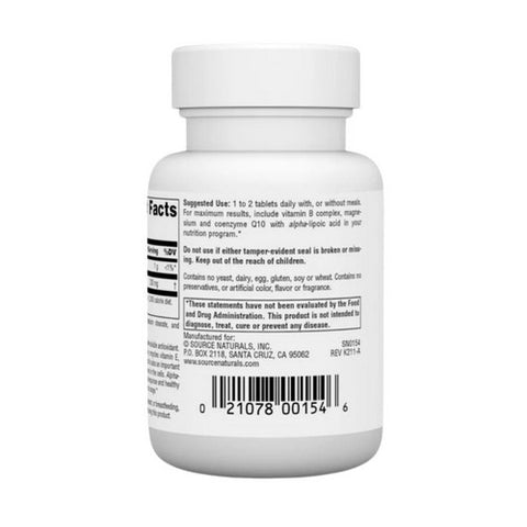 Source Naturals, Alpha-Lipoic Acid, 100 MG, 60 Tabs