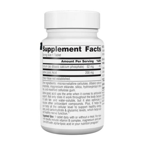 Source Naturals, Alpha-Lipoic Acid, 200 MG, 60 Tabs