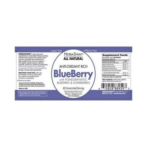 Herbasway, Blueberry All Natural Memory Support, 2 Oz