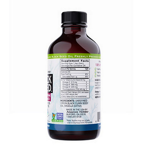 Amazing Herbs, Black Seed Oil, 4 Oz