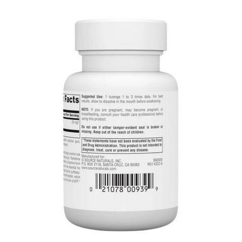 Source Naturals, Pantethine, 25 mg, 60 Tabs