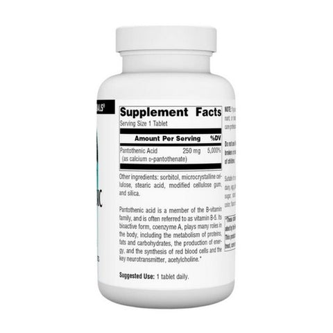 Source Naturals, Pantothenic Acid, 250 mg, 250 Tabs