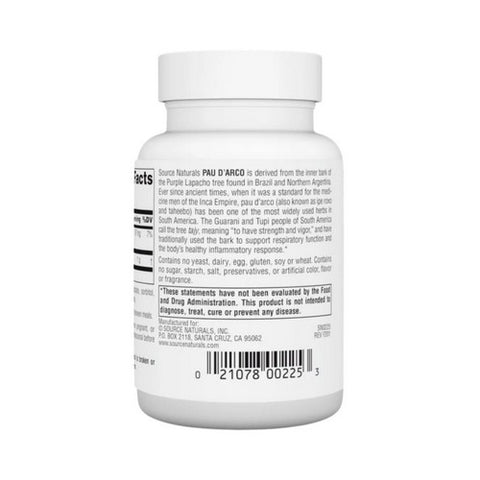 Source Naturals, Pau D'arco, 500 mg, 100 Tabs