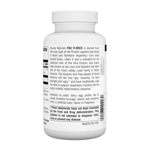 Source Naturals, Pau D'arco, 500 mg, 250 Tabs