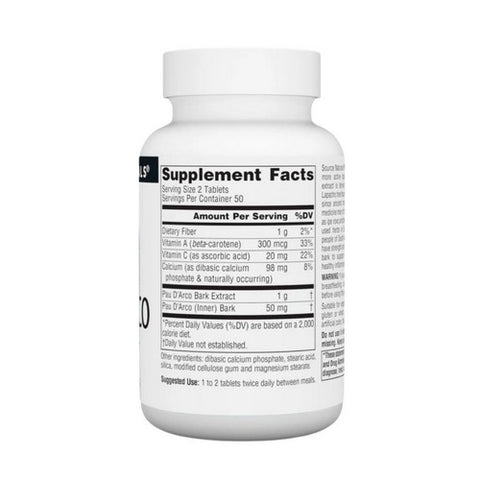 Source Naturals, Pau D'Arco Extract, 500 mg, 100 Tabs
