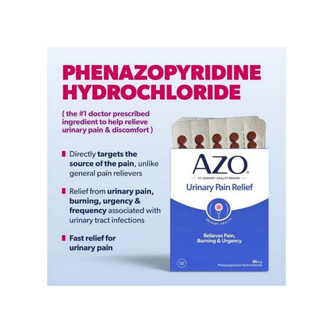 Azo, Azo Standard Urinary Pain Relief, Box Of 30