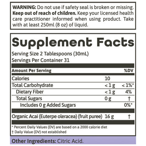 Dynamic Health Laboratories, Acai Gold 100% Pure Organic Juice, 32 Oz