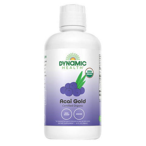 Dynamic Health Laboratories, Acai Gold 100% Pure Organic Juice, 32 Oz