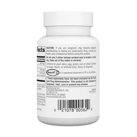 Source Naturals, Phosphatidyl Serine Complex, 500 mg, 60 Softgels