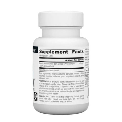 Source Naturals, Pycnogenol, 100 MG, 60 Tabs