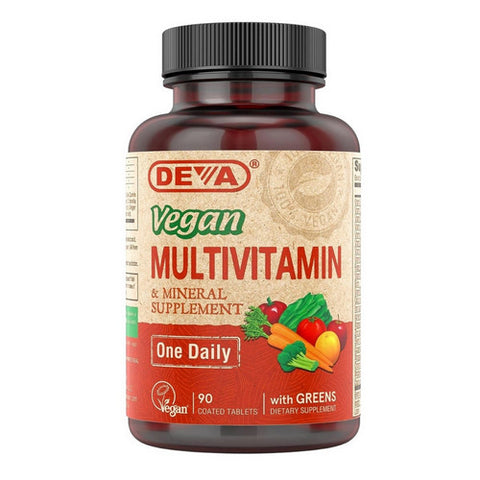 Deva Vegan Vitamins, Vegan Multivitamin And Mineral Supplement One Daily, 90 Tab