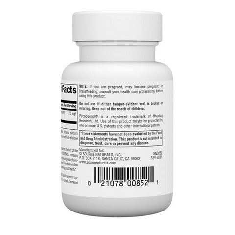 Source Naturals, Pycnogenol, 50 MG, 60 Tabs