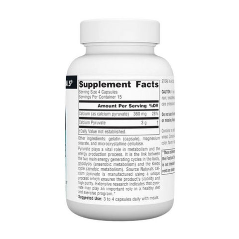 Source Naturals, Pyruvate Power, 750 MG, 60 Caps