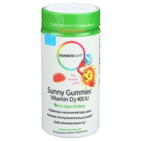 Rainbow Light, Kids Sunny Gummies D3 400 IU, 400 IU, 60 Count