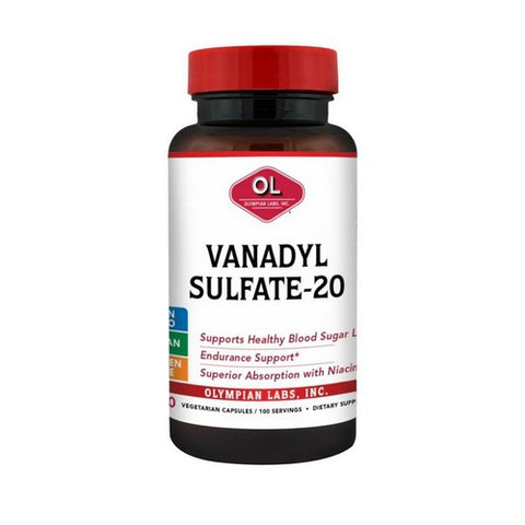 Olympian Labs, Vanadyl Sulfate, 20 mg, with Niacin 100 caps