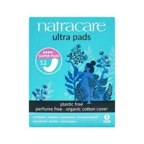 Natracare, Pads Super Ultra Plus, 12 CT