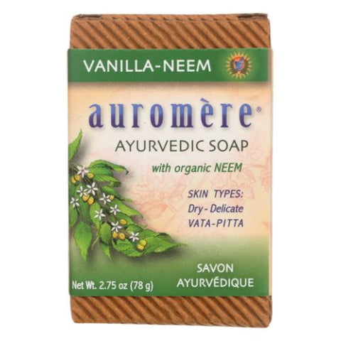 Auromere, Ayurvedic Bar Soap, Vanilla Neem, 2.75 oz
