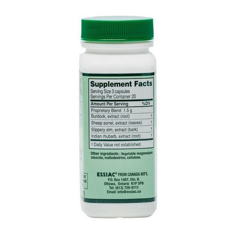 Essiac International, Essiac Herbal Supplement, 500mg, 60 vegicaps
